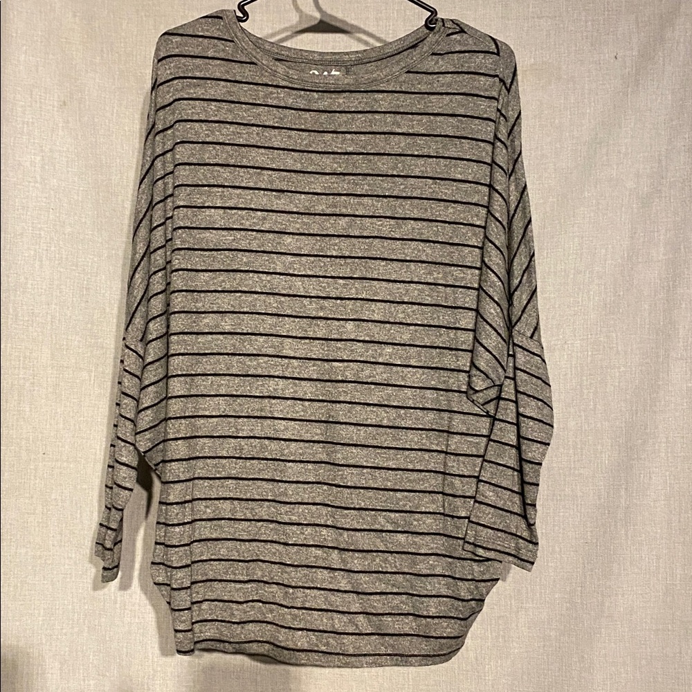 Maurices Gray Striped Top
